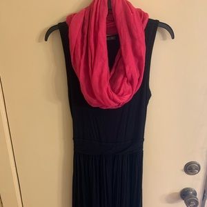 Black T-shirt material dress.